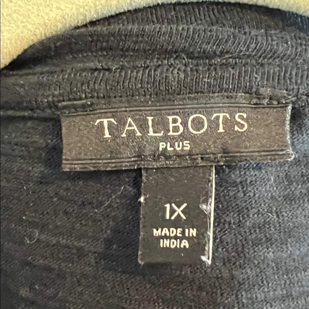Talbots Plus Black Knit Maxi with Side Tie